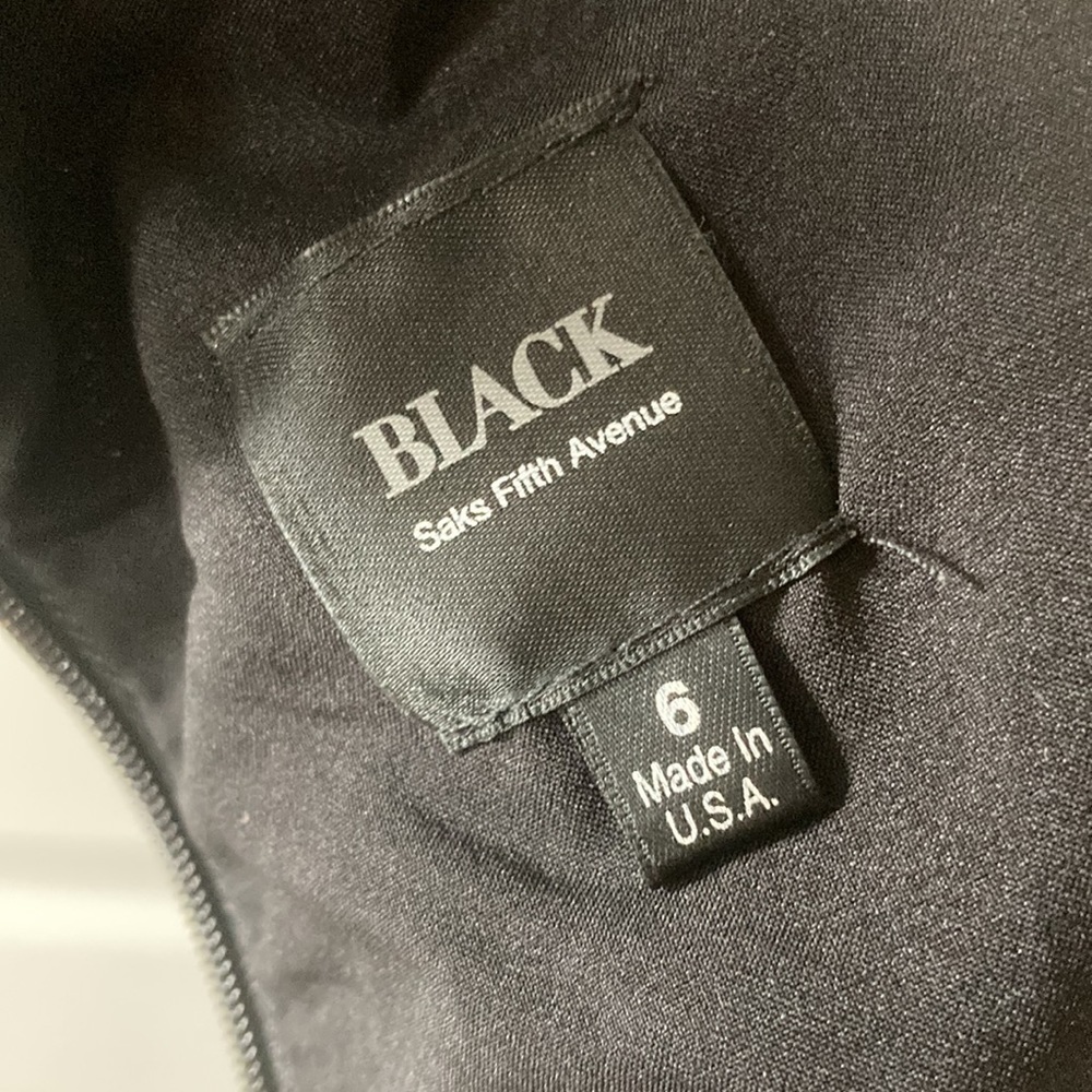 Saks Fifth Avenue BLACK Label 6 black gray bodycon dress - Picture 13 of 14
